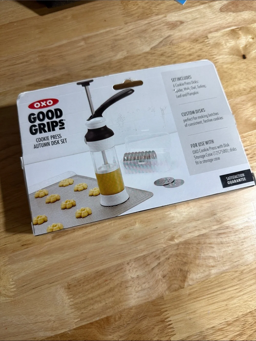 OXO Good Grips Cookie Press Autumn Disc Set Spider Web Owl Turkey Leaf Pumpkin
